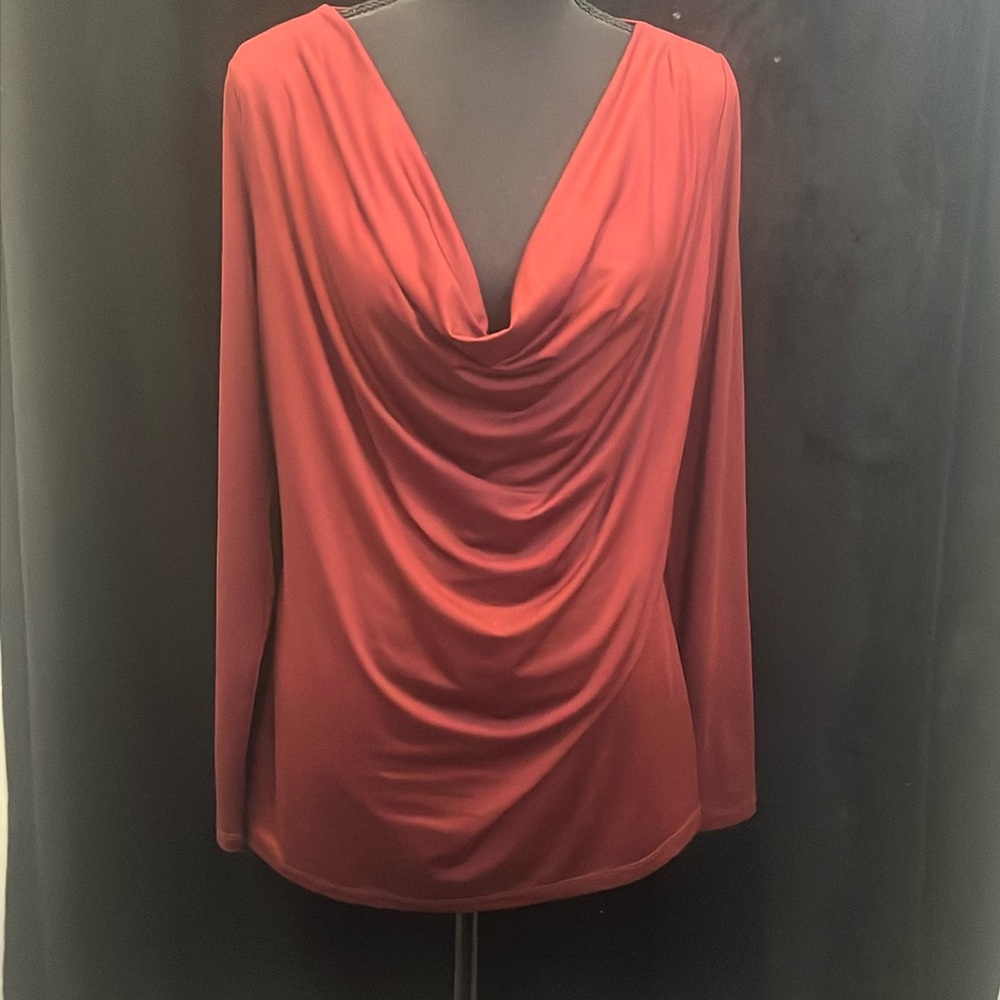 JustFab Deep Red Tunic Size Medium